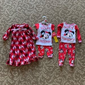 Christmas Disney Pajama Bundle Sz 2t